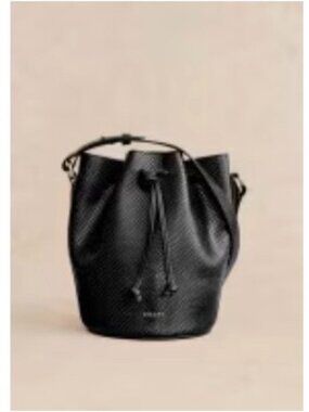 Sezane Farrow Mini Bag Black Snakeskin - Size TU